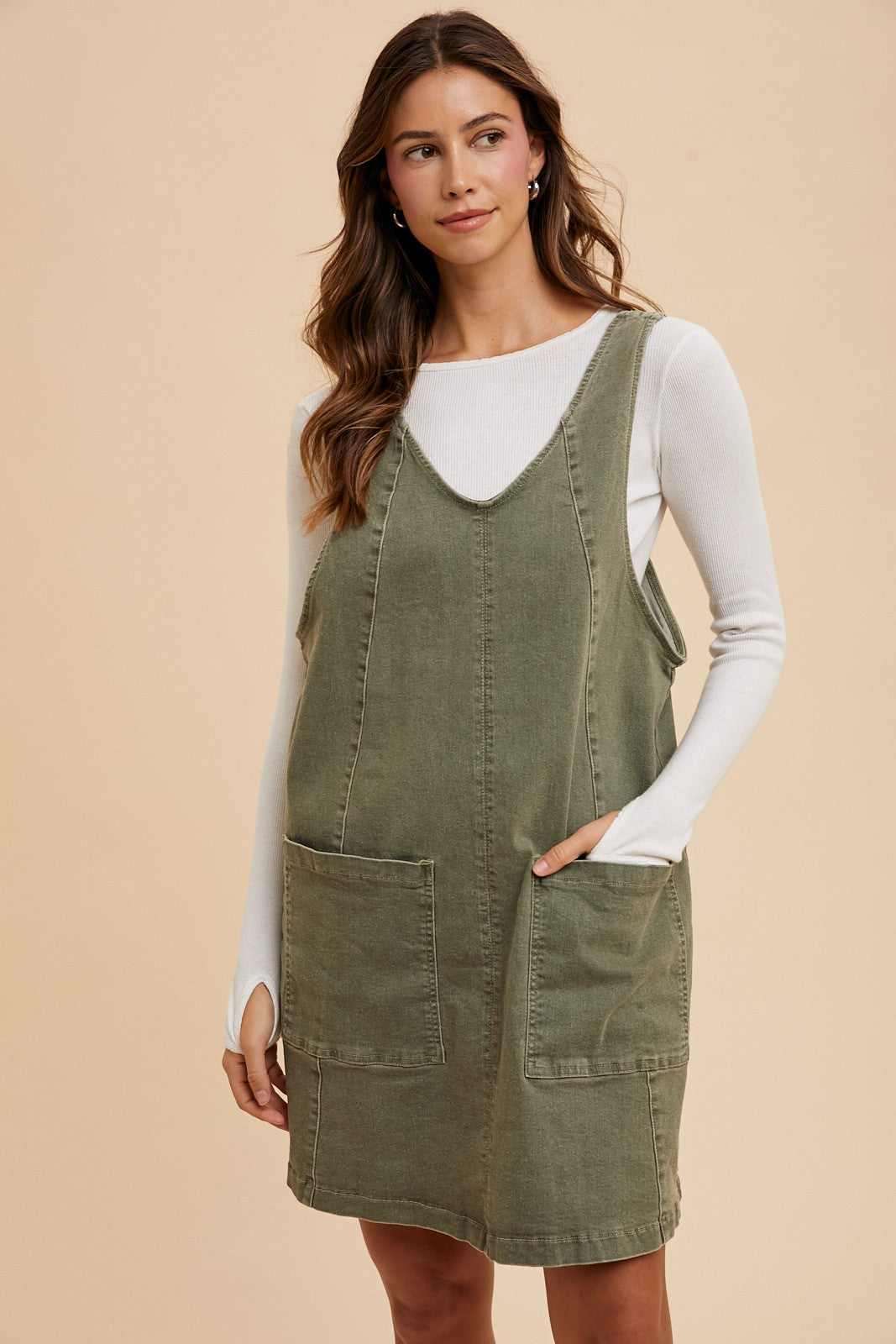 YOU SEE ME OVERALL DRESS