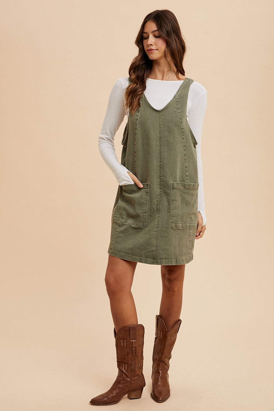 YOU SEE ME OVERALL DRESS