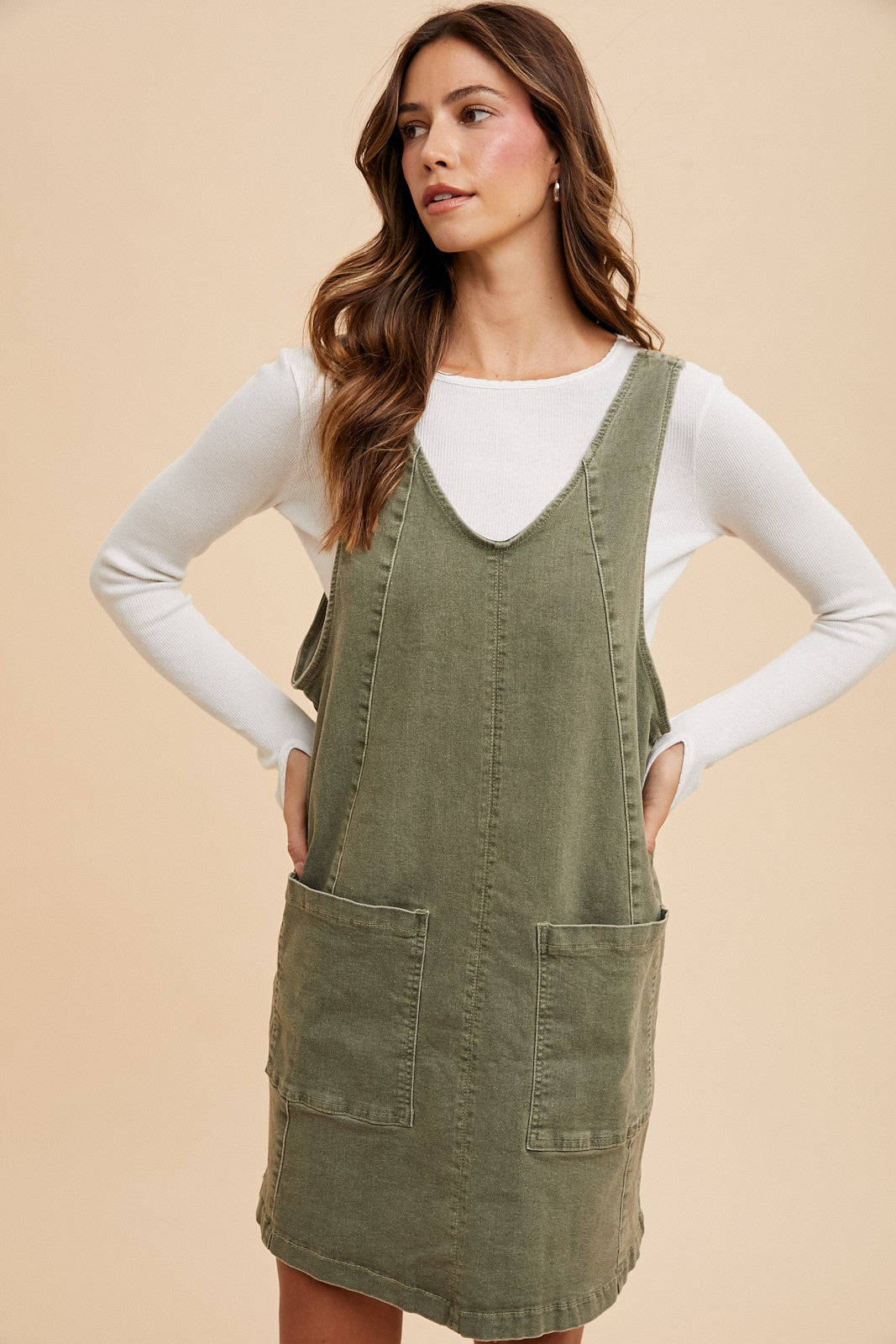 YOU SEE ME OVERALL DRESS