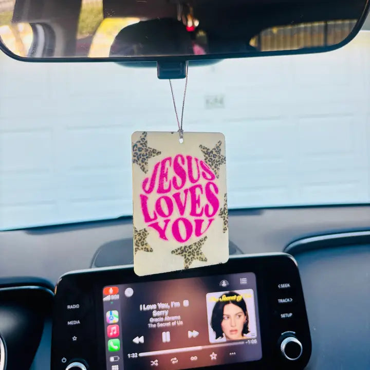 JESUS LOVES YOU CAR FRESHENER