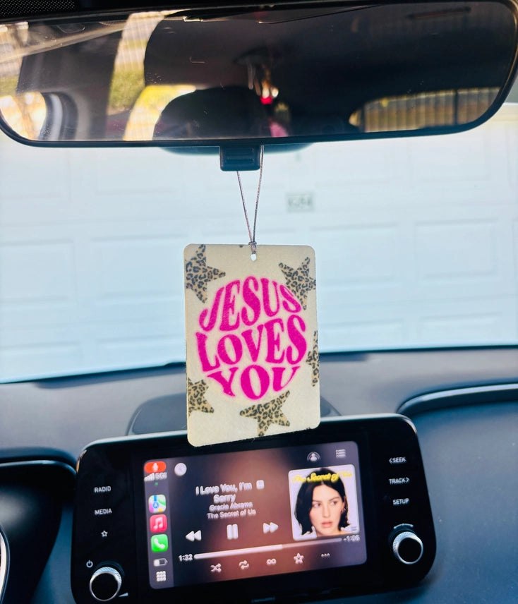 JESUS LOVES YOU CAR FRESHENER