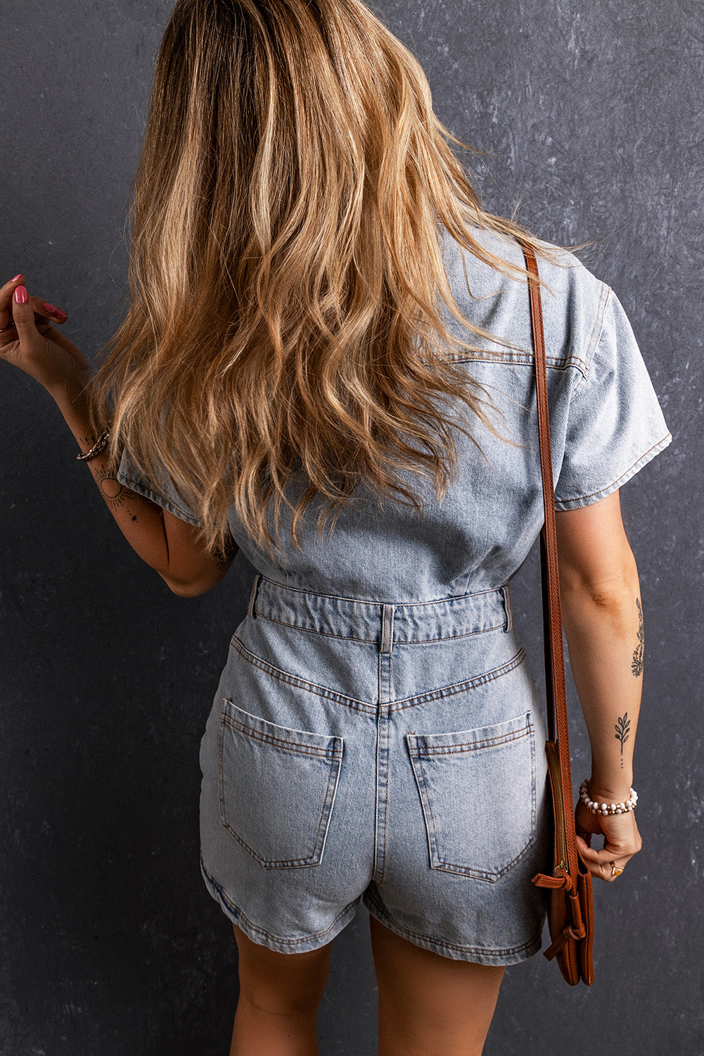 FREE TO BE DENIM ROMPER
