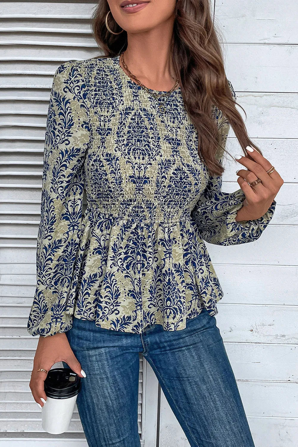 SKY BLUE BOHO BLOUSE