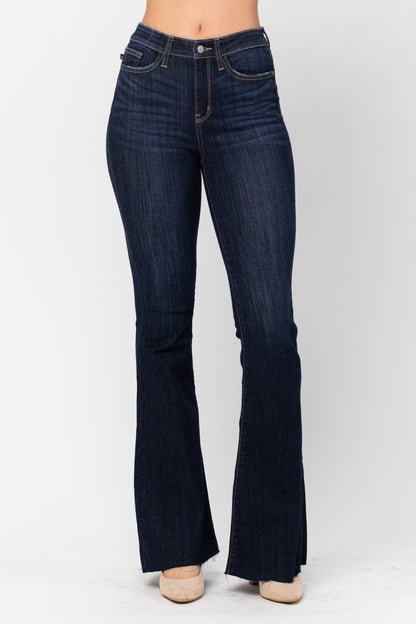 JUDY BLUE RAW HEM FLARE
