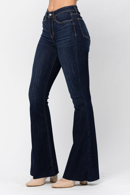 JUDY BLUE RAW HEM FLARE