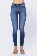JUDY BLUE HI RISE BUTTON FLY SKINNY