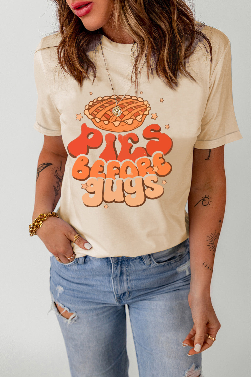 PIES BEFORE GUYS TEE