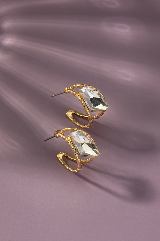 GLITZY HOOP EARRINGS