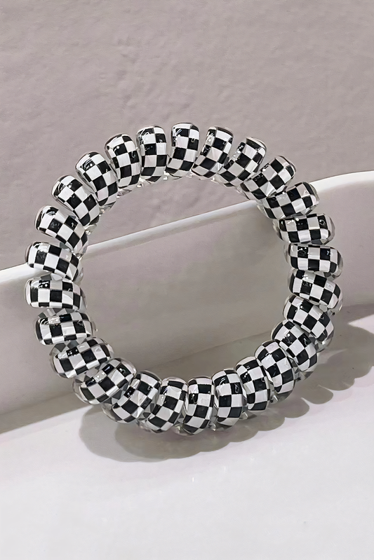 CHECKERED HAIR TIE