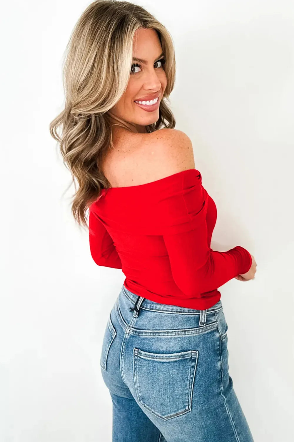 FIERY OFF THE SHOULDER TOP