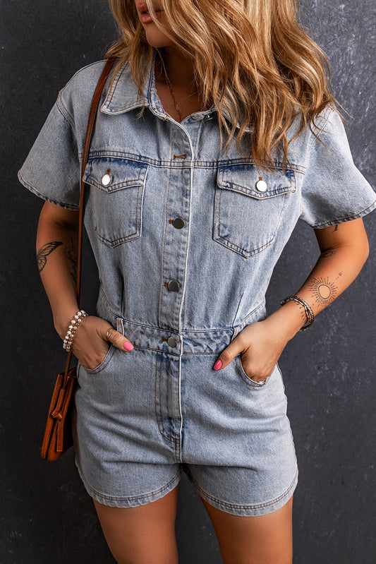 FREE TO BE DENIM ROMPER