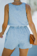 DENIM MEETS WORLD ROMPER