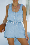 DENIM MEETS WORLD ROMPER