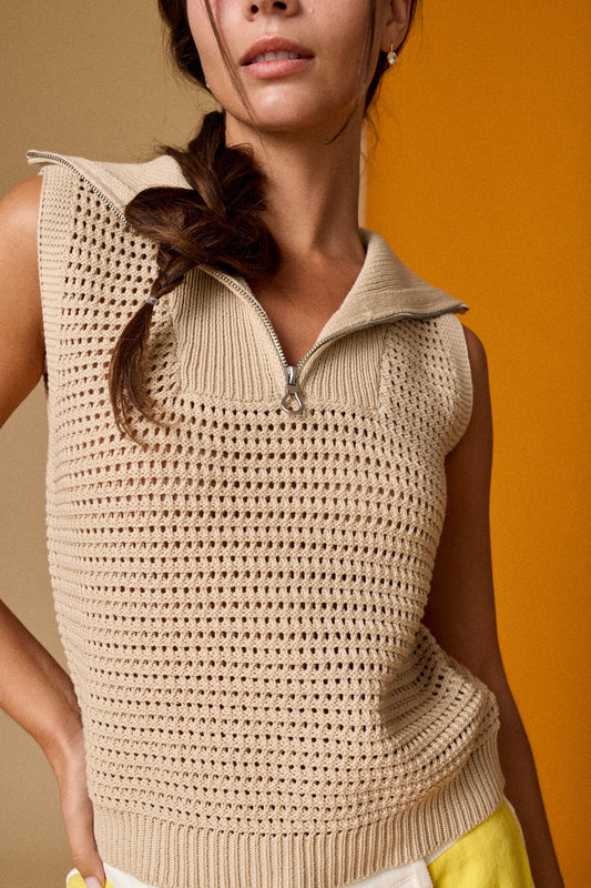 SAND DUNE SLEEVELESS SWEATER