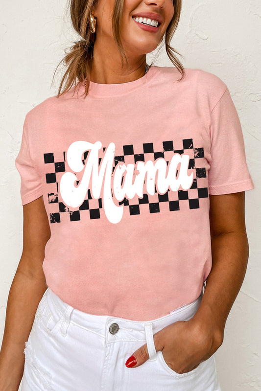 CHECKERED MAMA TEE